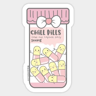 chill pills cute pills cartoon Sticker